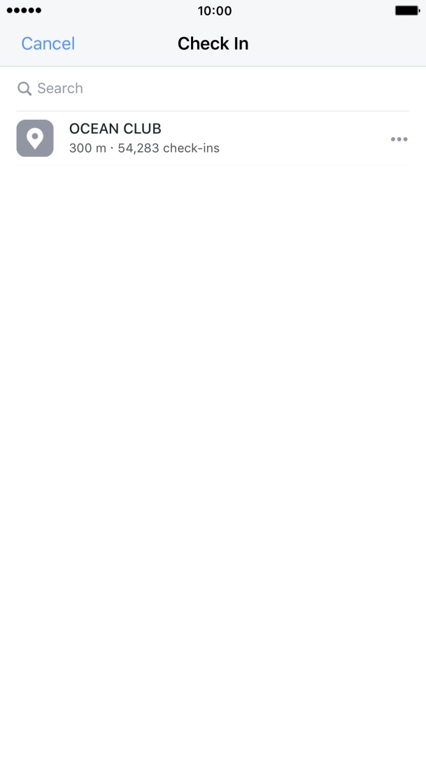 Press the search field.