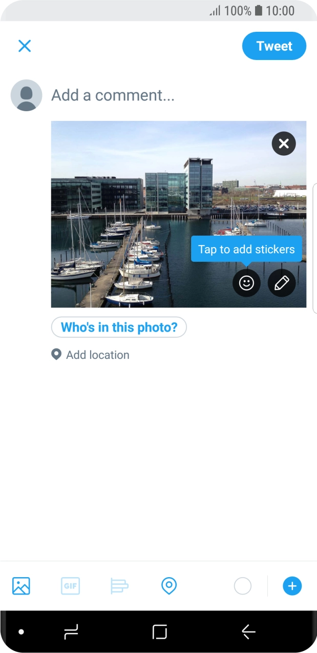 Press the text input field.