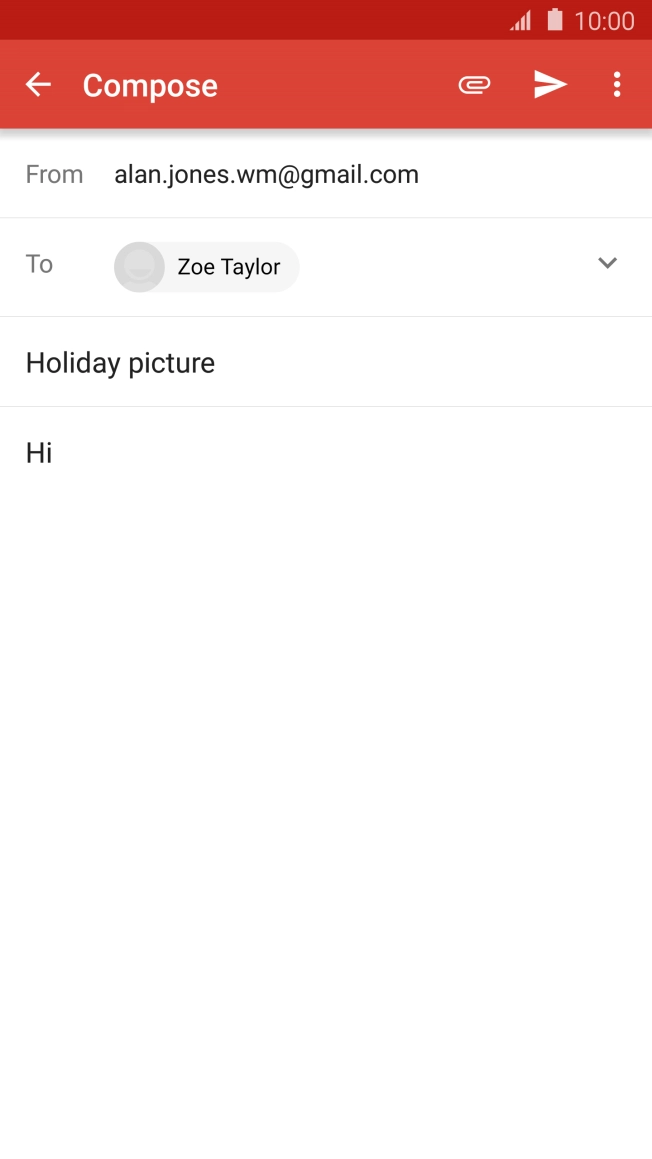 Write the required text and press the send icon.