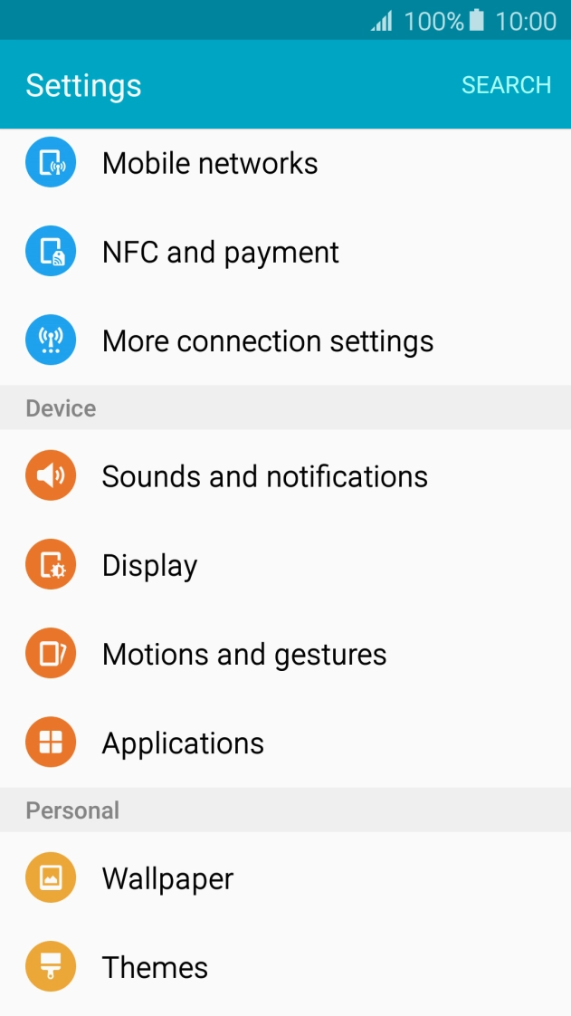 Press Mobile networks.