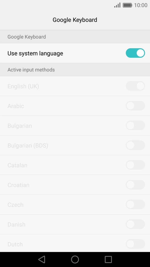 Press the indicator next to 