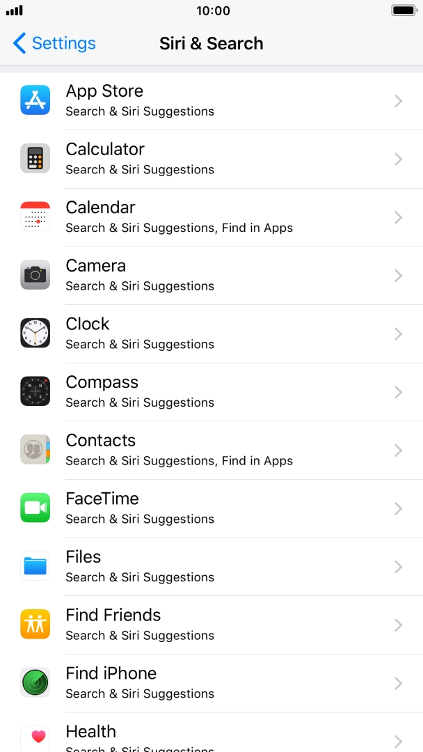 Press the required application. Press the required application.