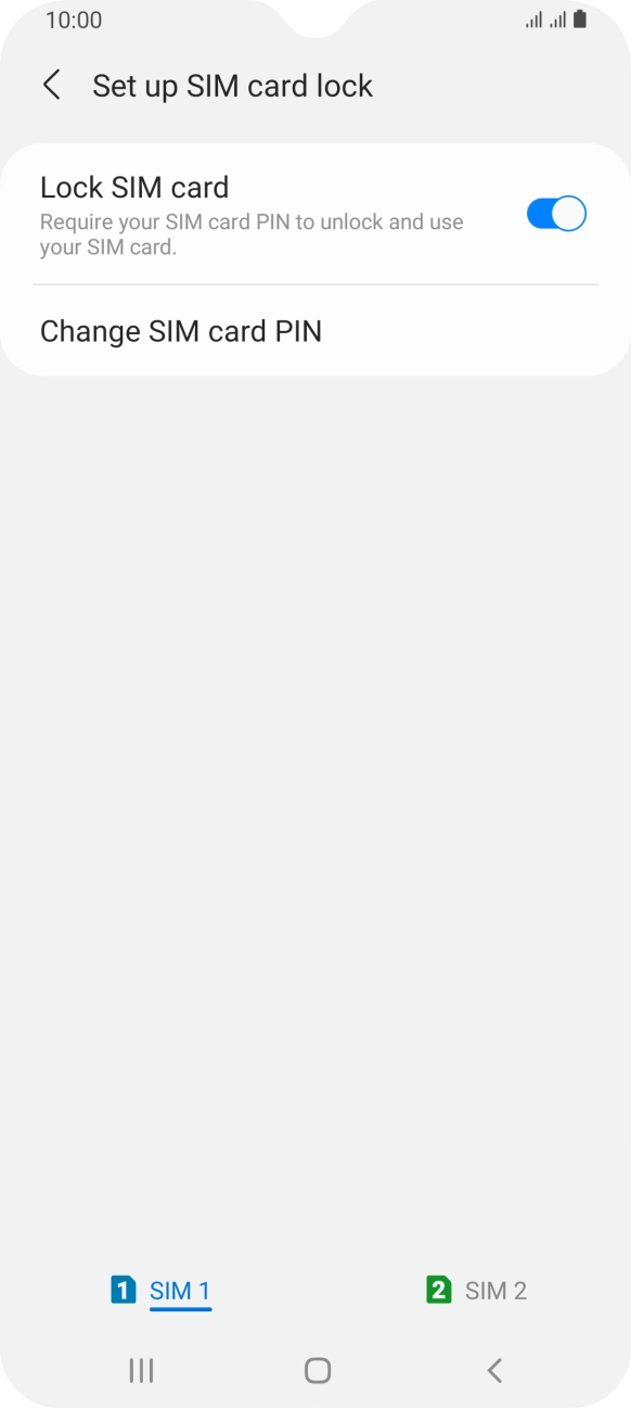 Press the required SIM.