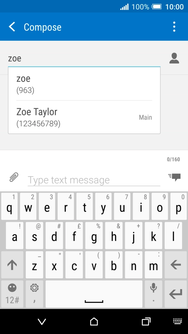 Press the required contact.