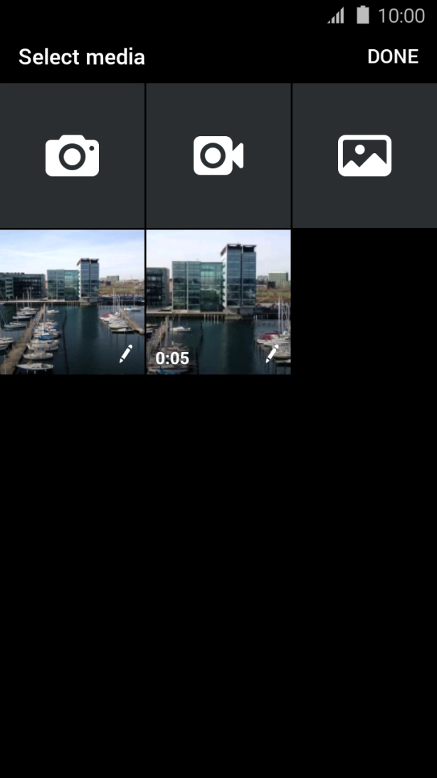 Press the gallery icon.