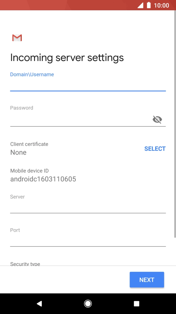 Press the field below 