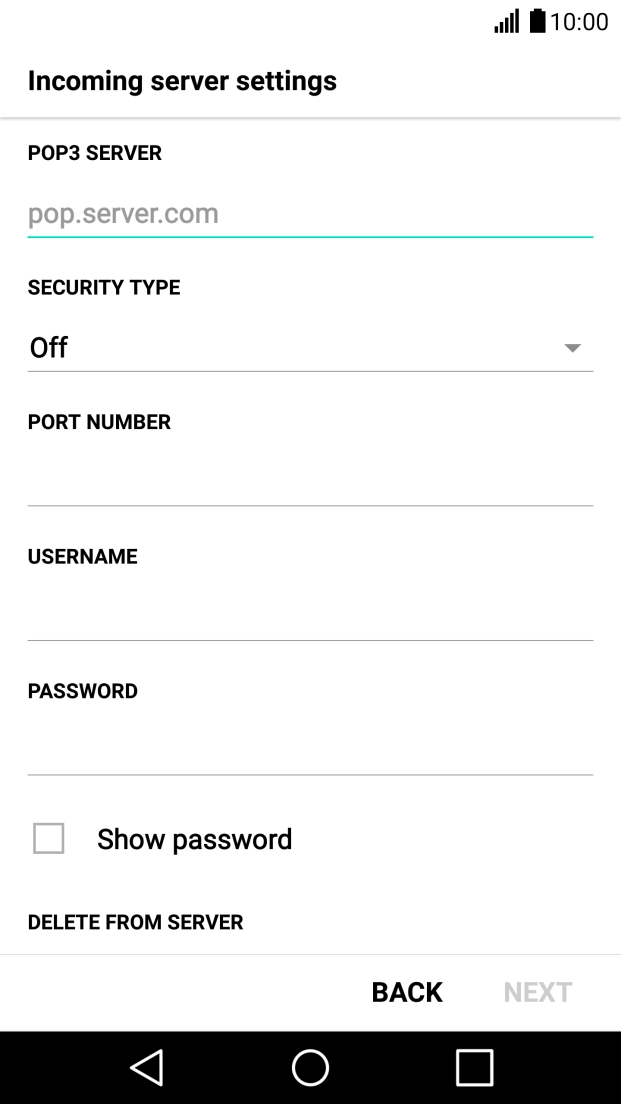 Press the field below 
