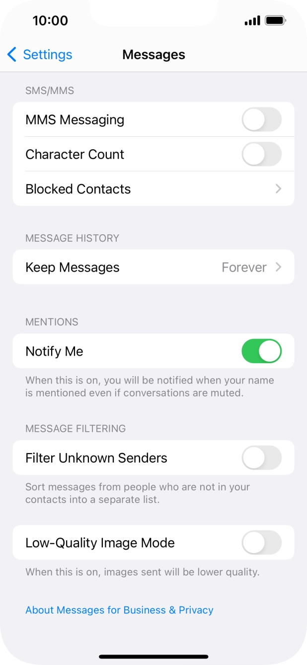 Press the indicator next to 