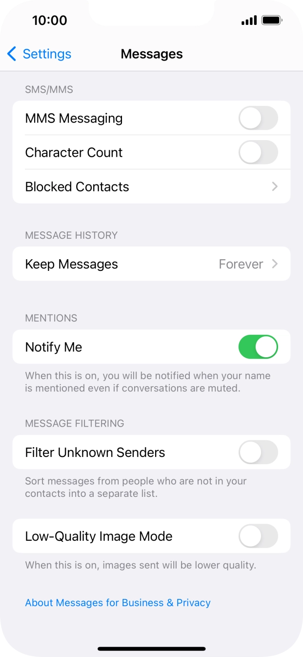 Press the indicator next to 