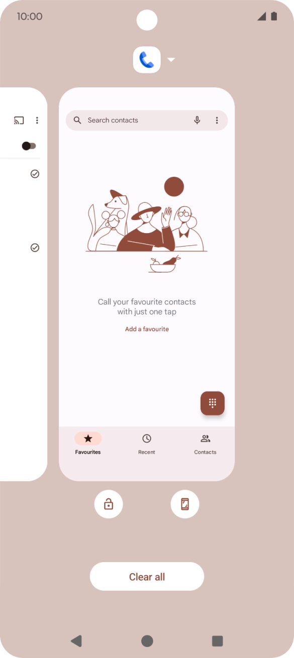 To end one running application, slide your finger upwards on the required application.