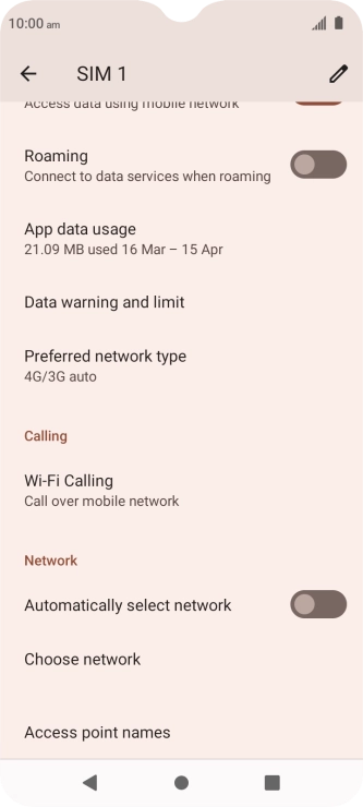 Press the indicator next to 