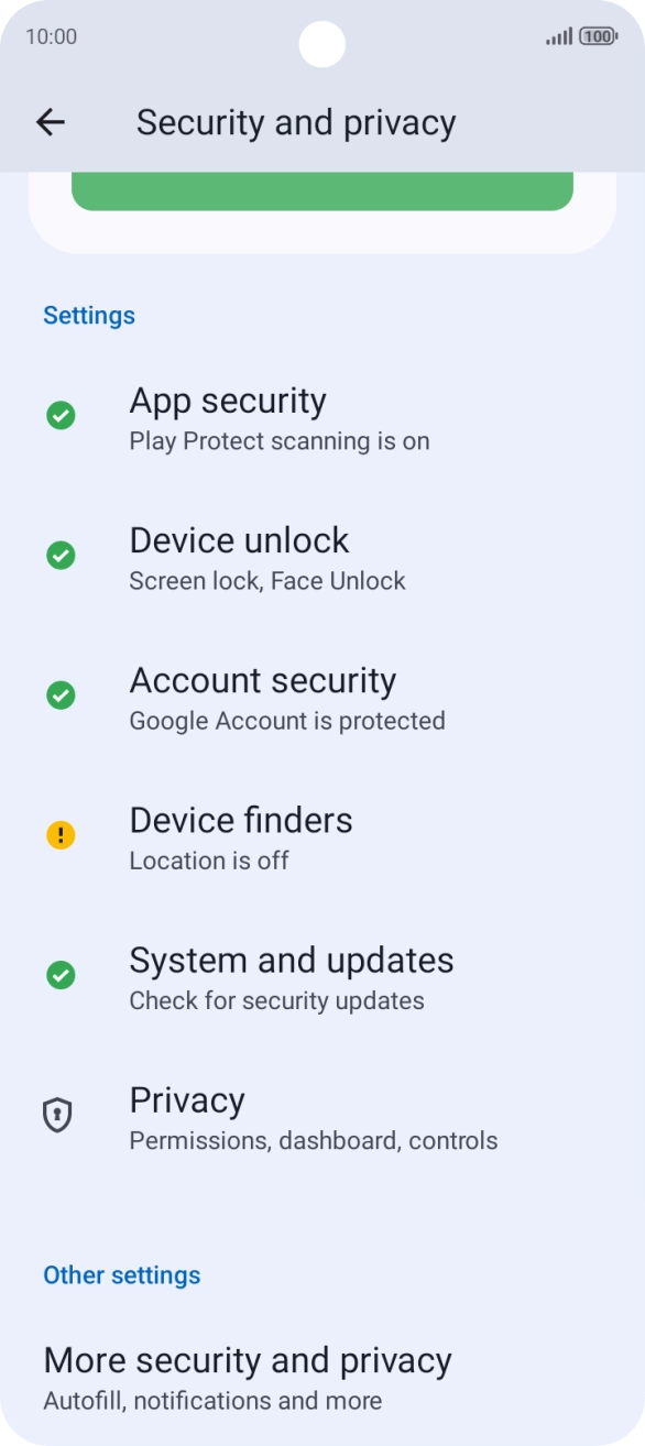 Press Device unlock. Press Device unlock.