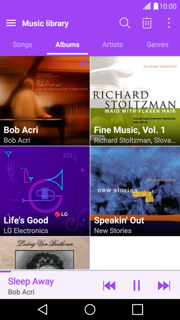 Press the required category.