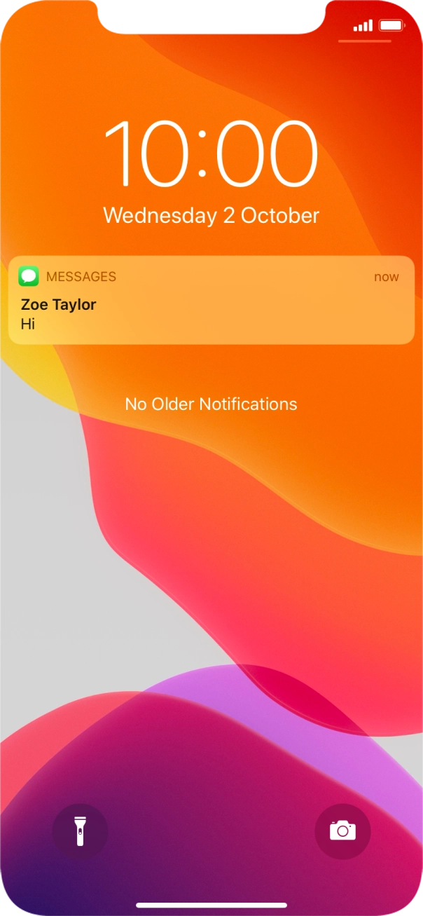 Press the required push notification and follow the instructions on the screen to use the selected function.