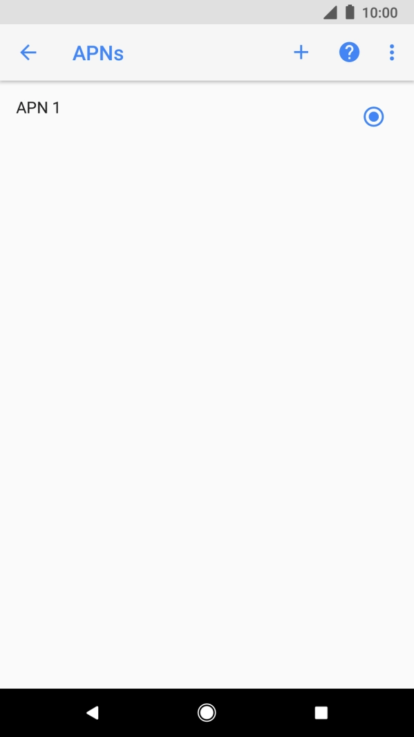 Press the new data connection icon. Press the new data connection icon.