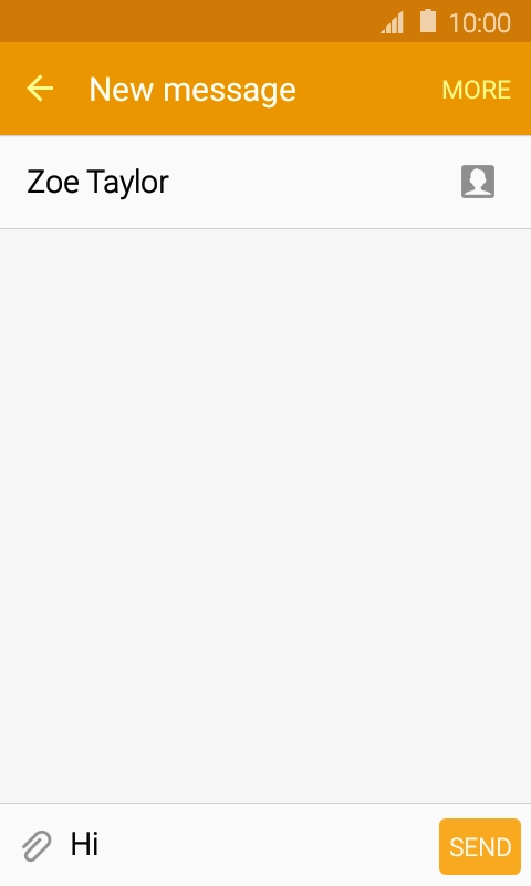 Press SEND when you've written your text message.