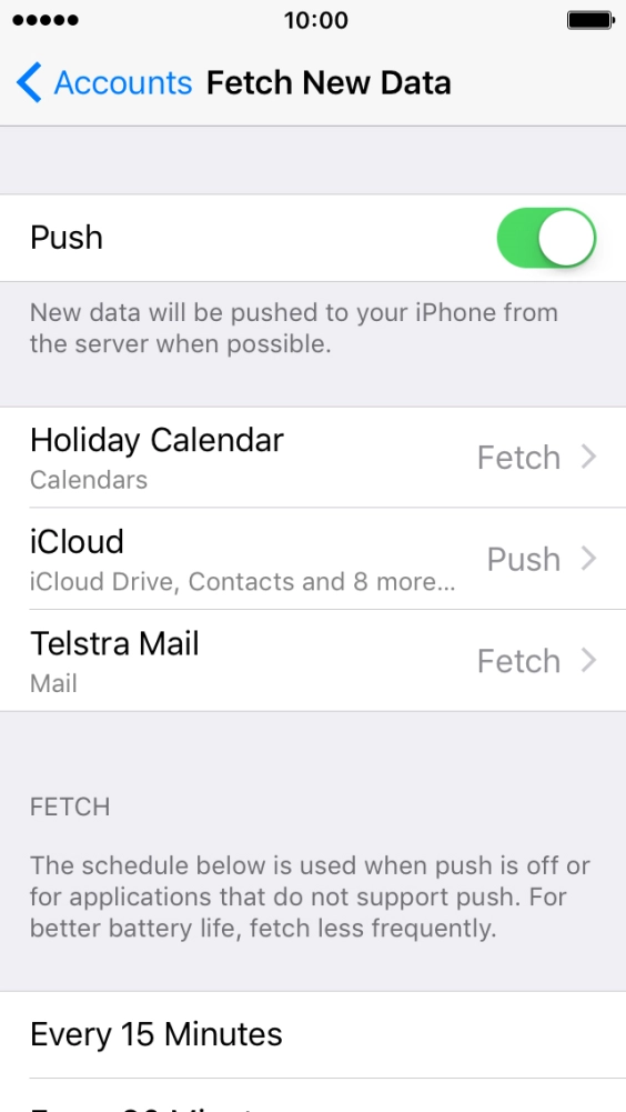 Press the indicator next to 