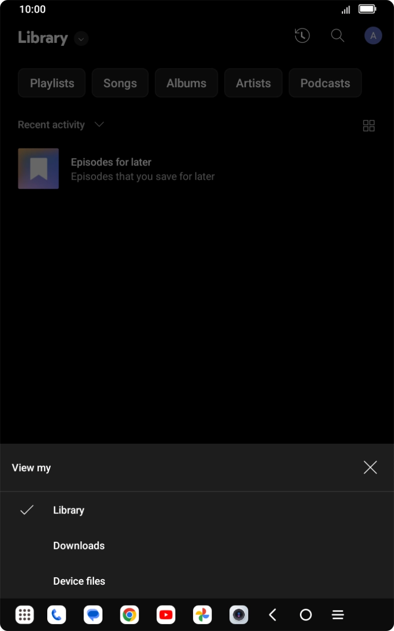 Press the required category and go to the required audio file.