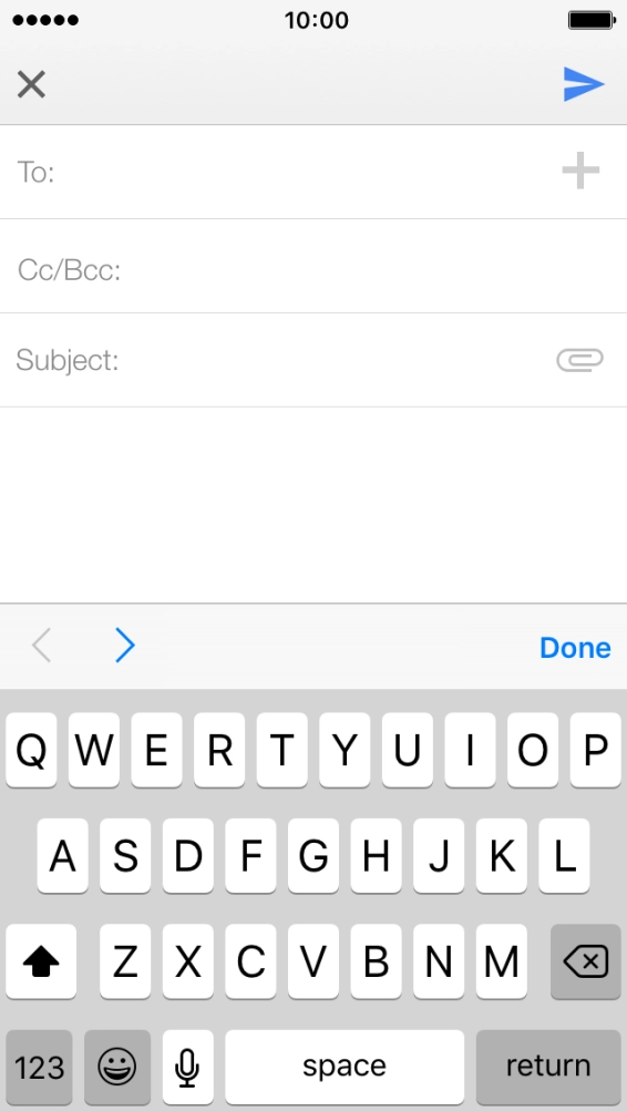 Press To and key in the first letters of the recipient's name.