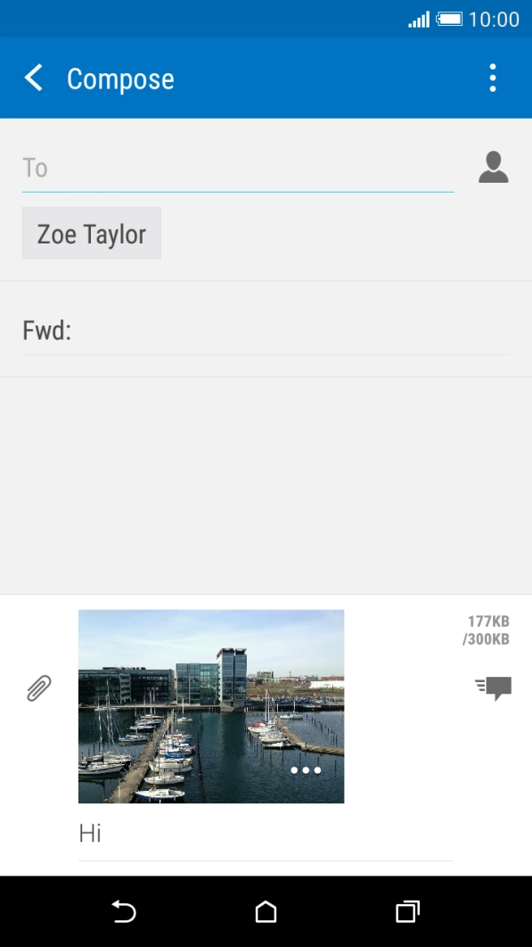 Press the send icon.