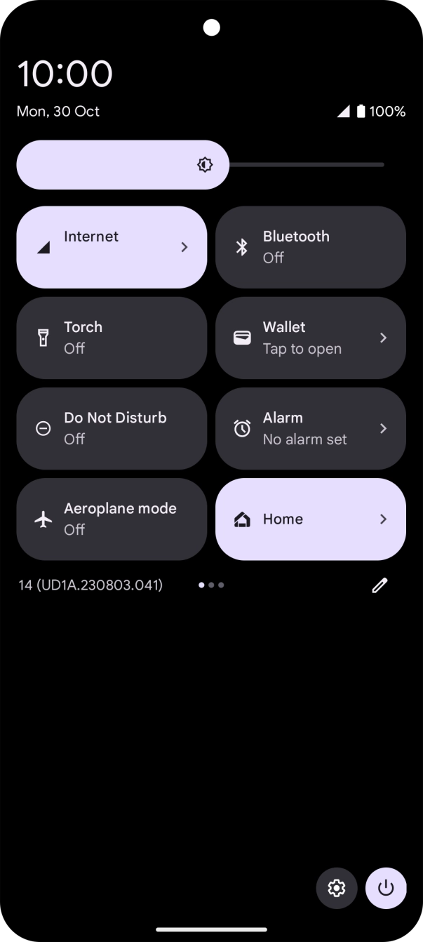 Press the settings icon. Press the settings icon.