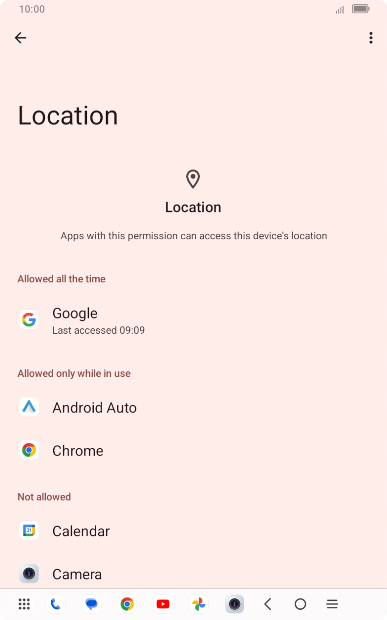 Press the required app. Press the required app.