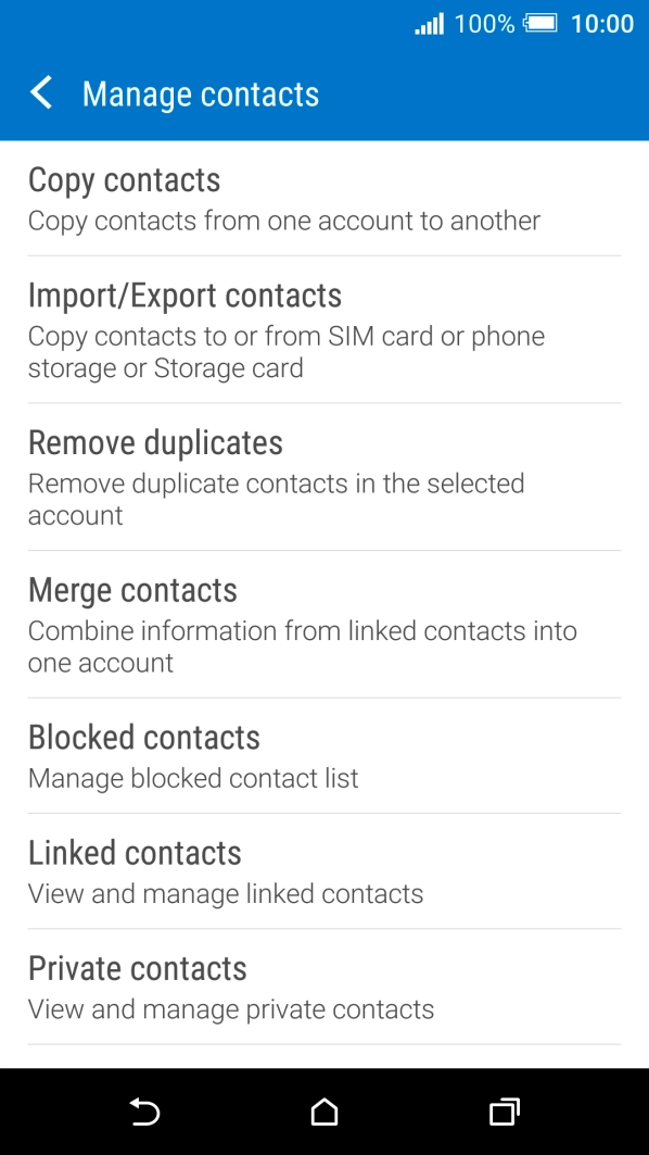 Press Import/Export contacts.