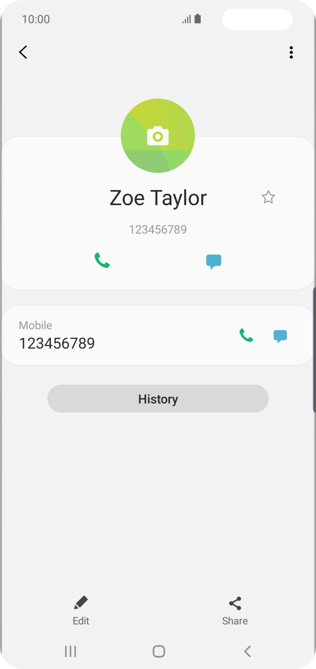 Press the Home key to return to the home screen.