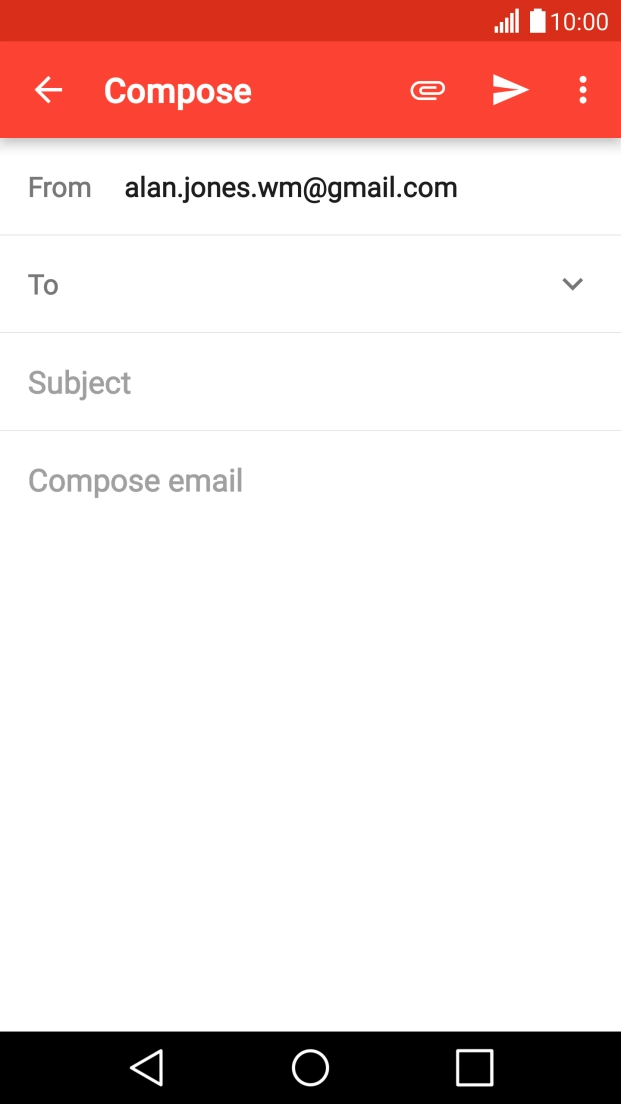 Press the search field and key in the first letters of the recipient's name.
