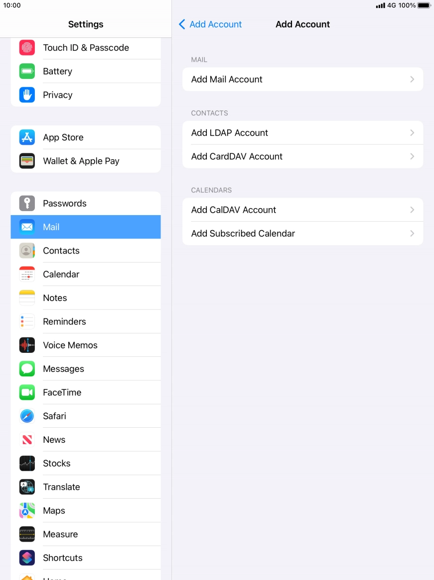 Press Add Mail Account.