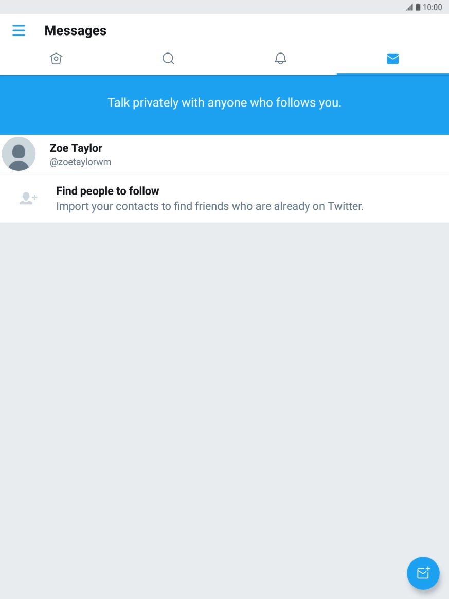 Press the new message icon.