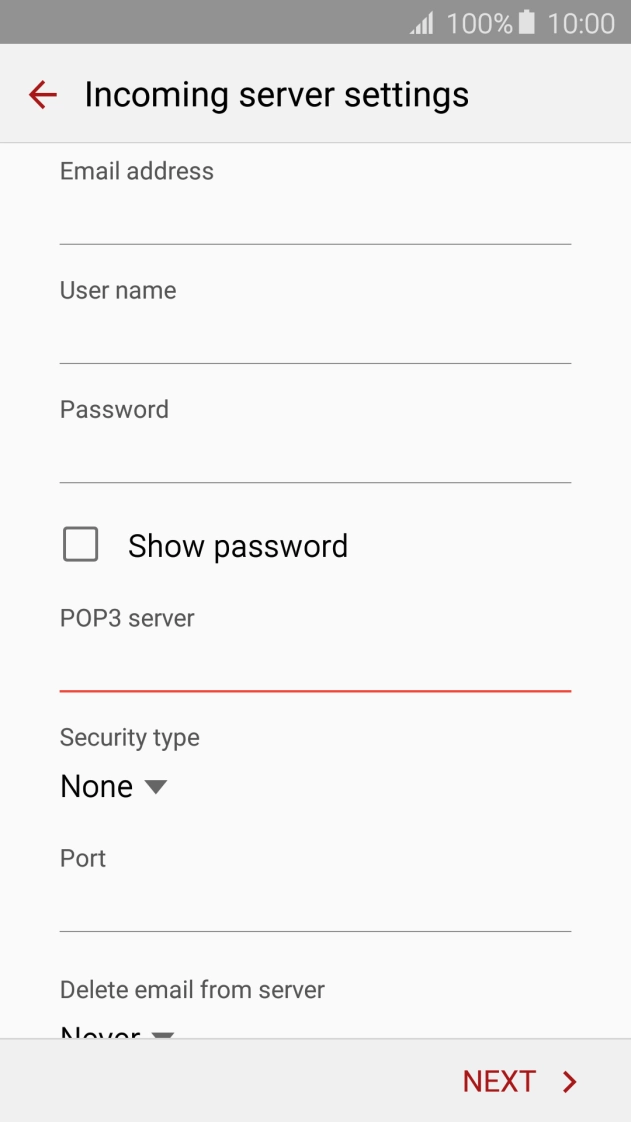 Press the field below 