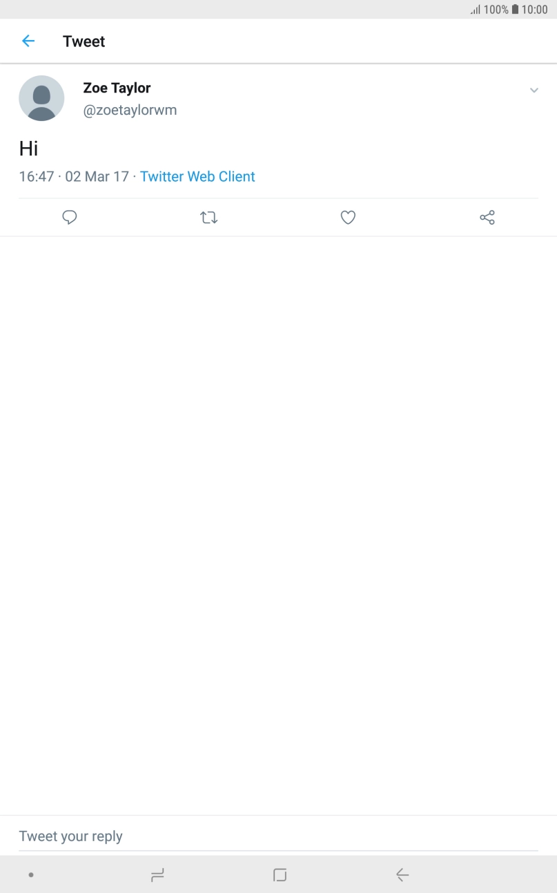 Press the text input field.