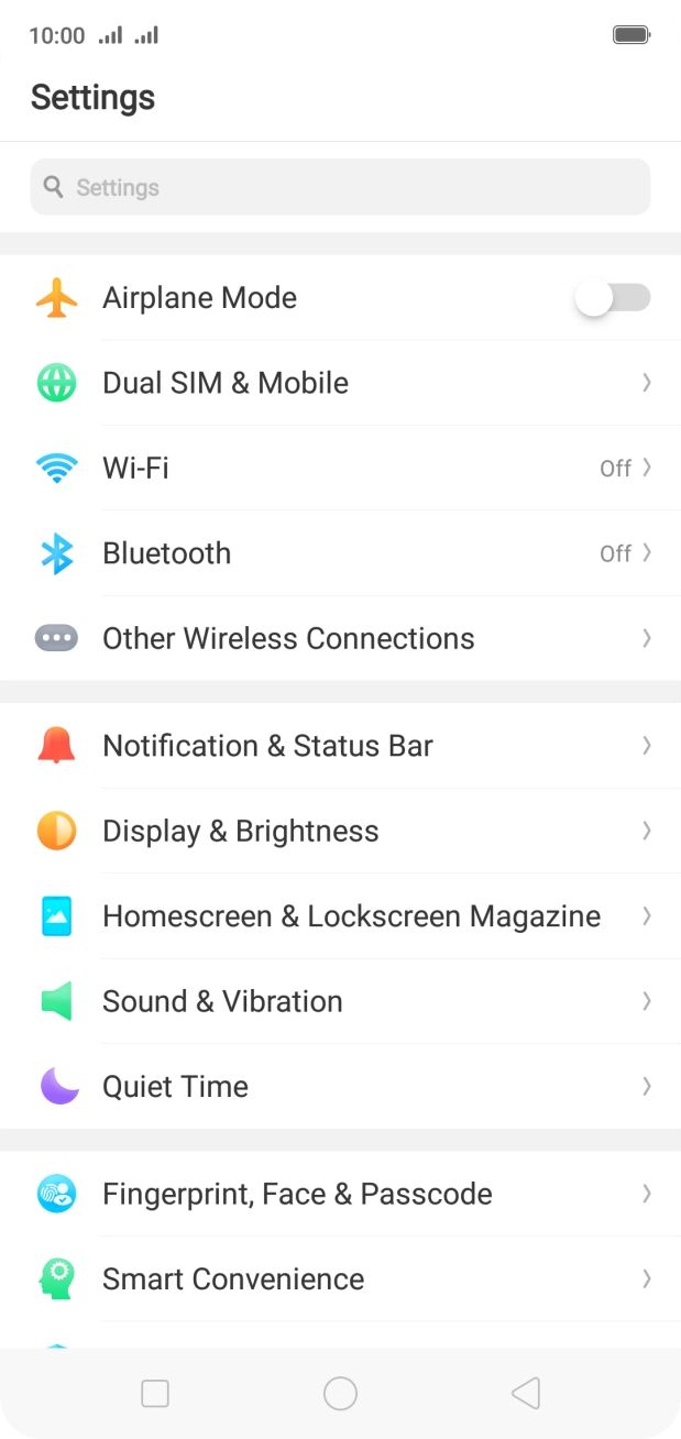 Press Dual SIM & Mobile. Press Dual SIM & Mobile.