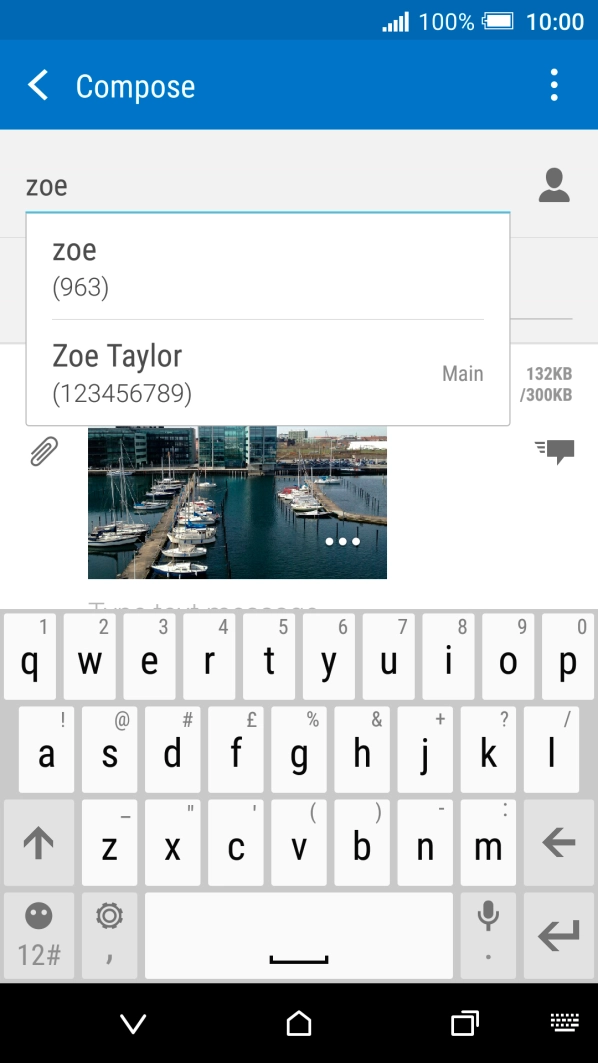 Press the required contact. Press the required contact.