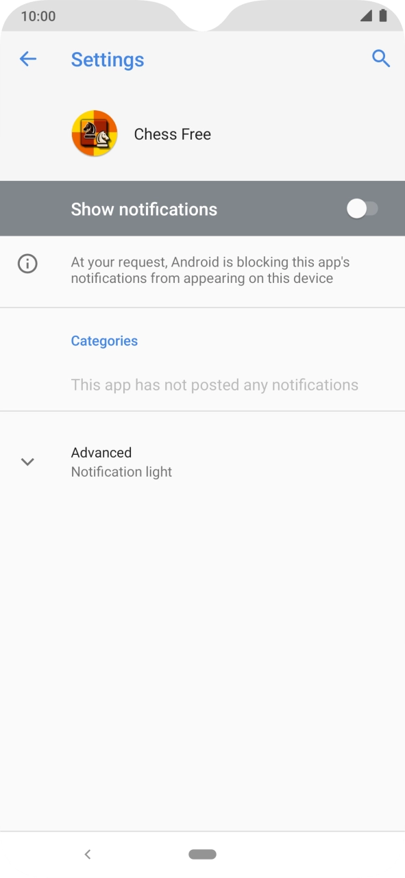 Press the indicator next to 