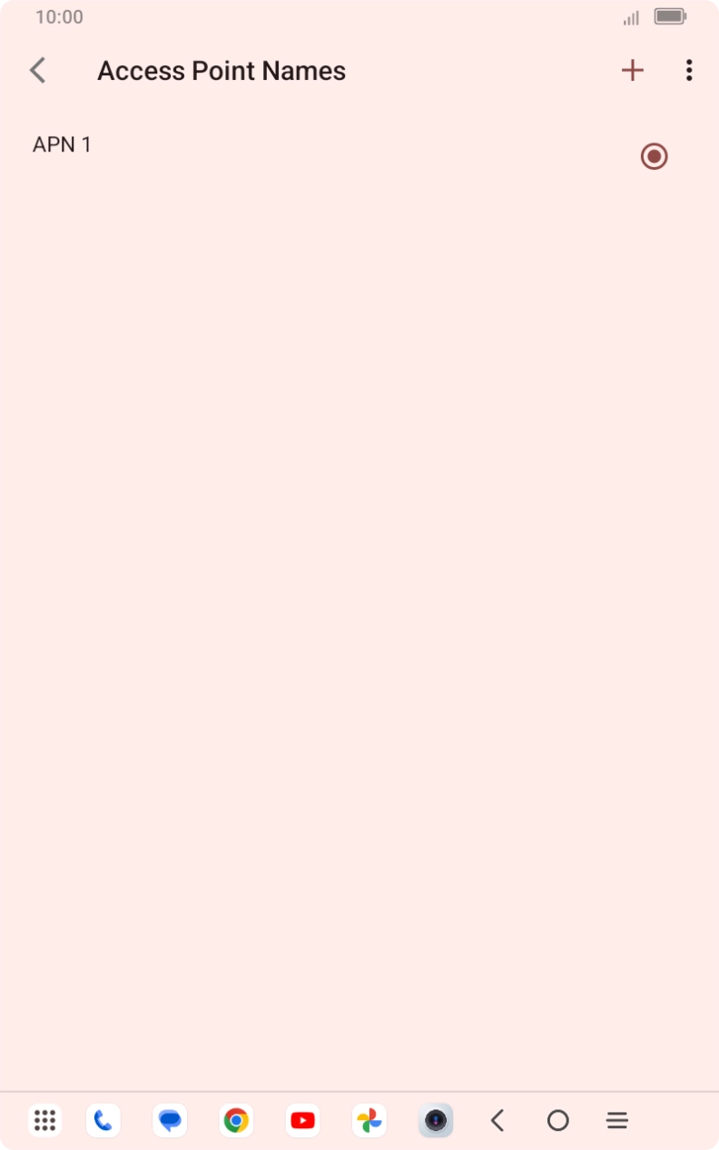 Press the new data connection icon.