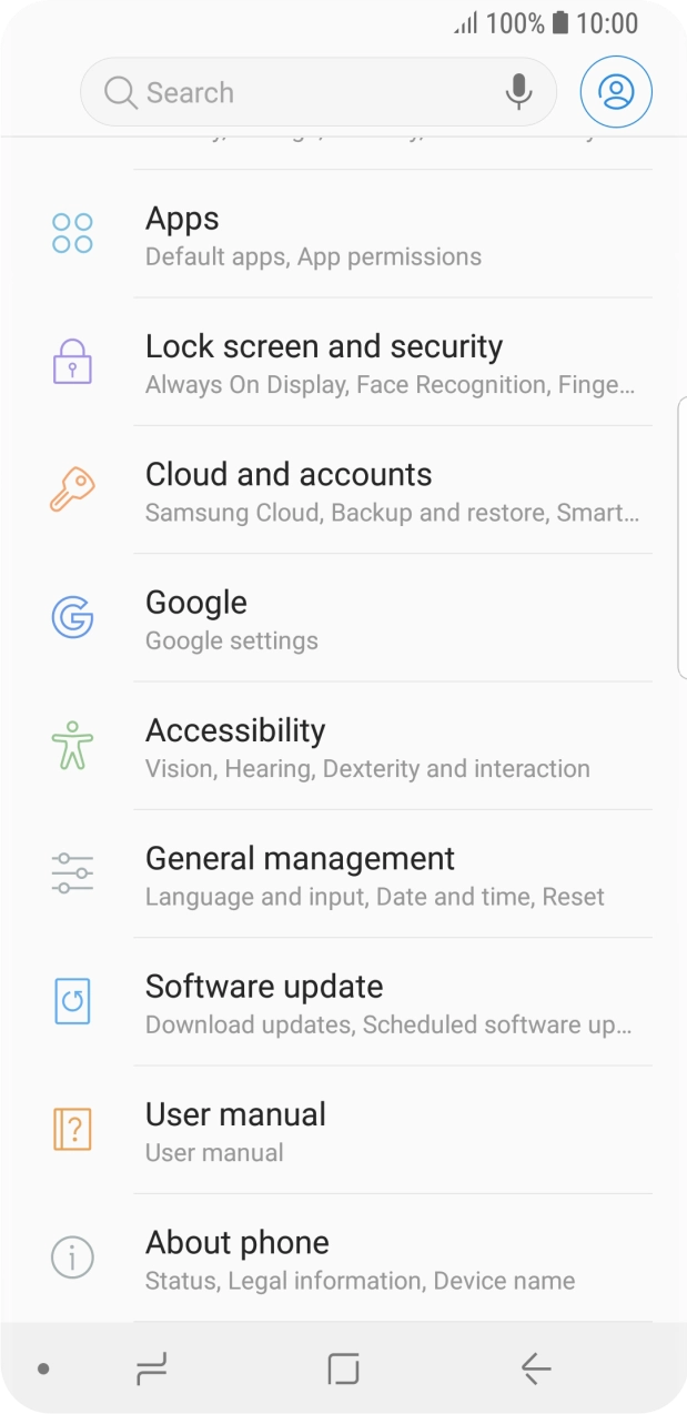 Press Software update.