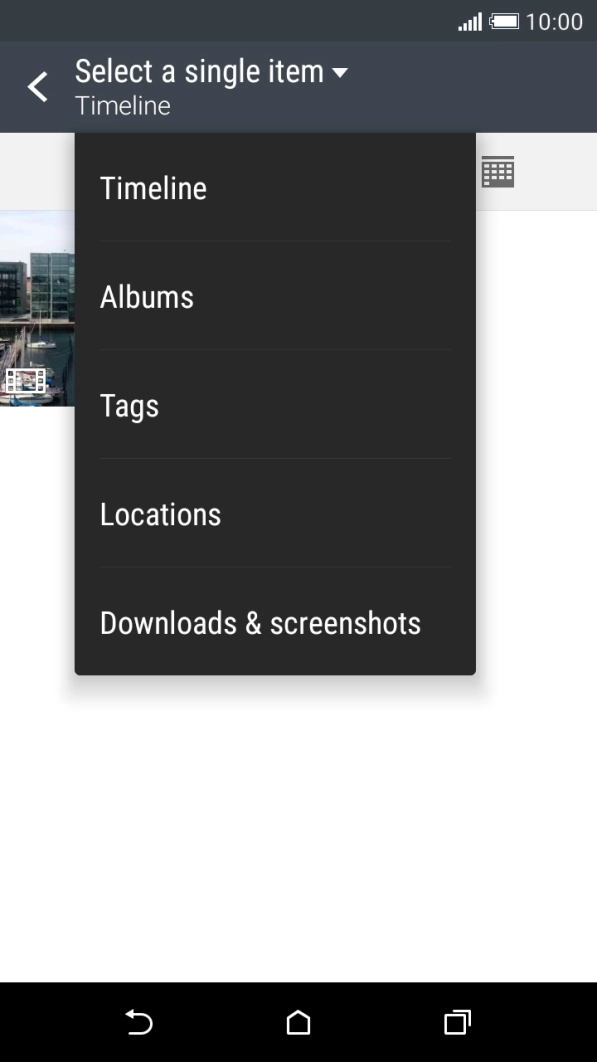 Press Albums and go to the required folder.