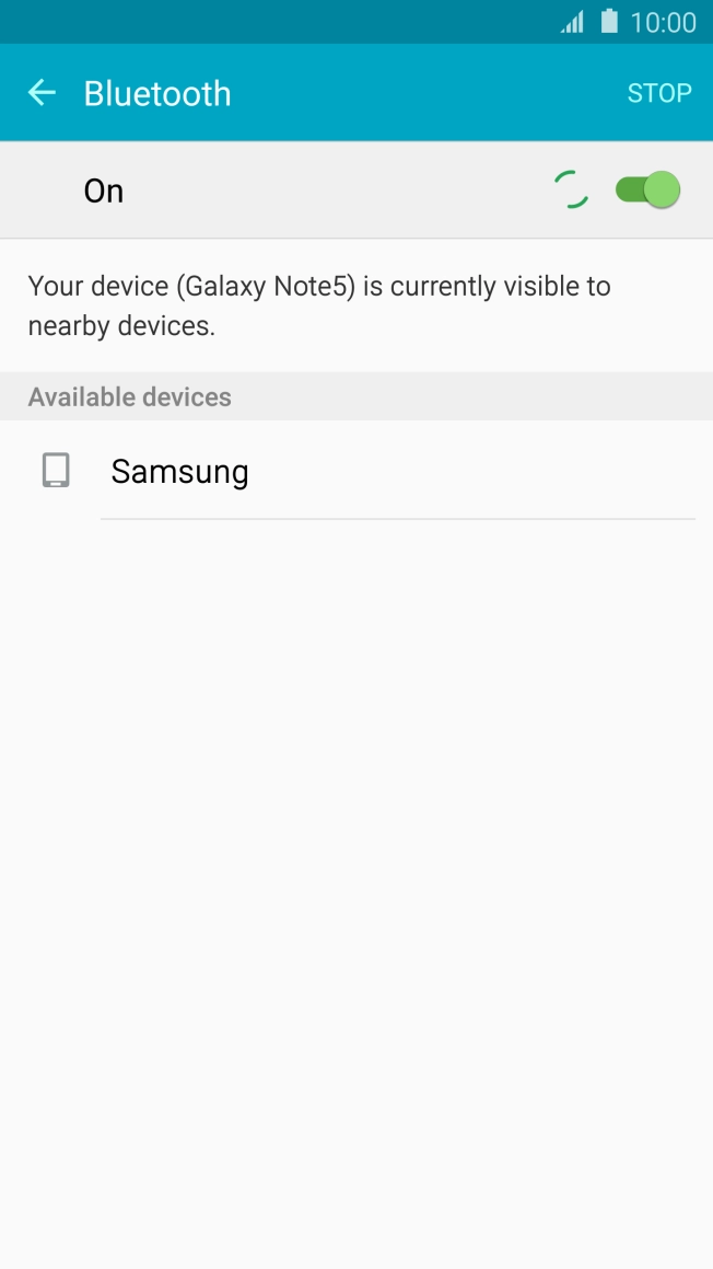 Press the required Bluetooth device and follow the instructions on the screen to pair the device with your phone.