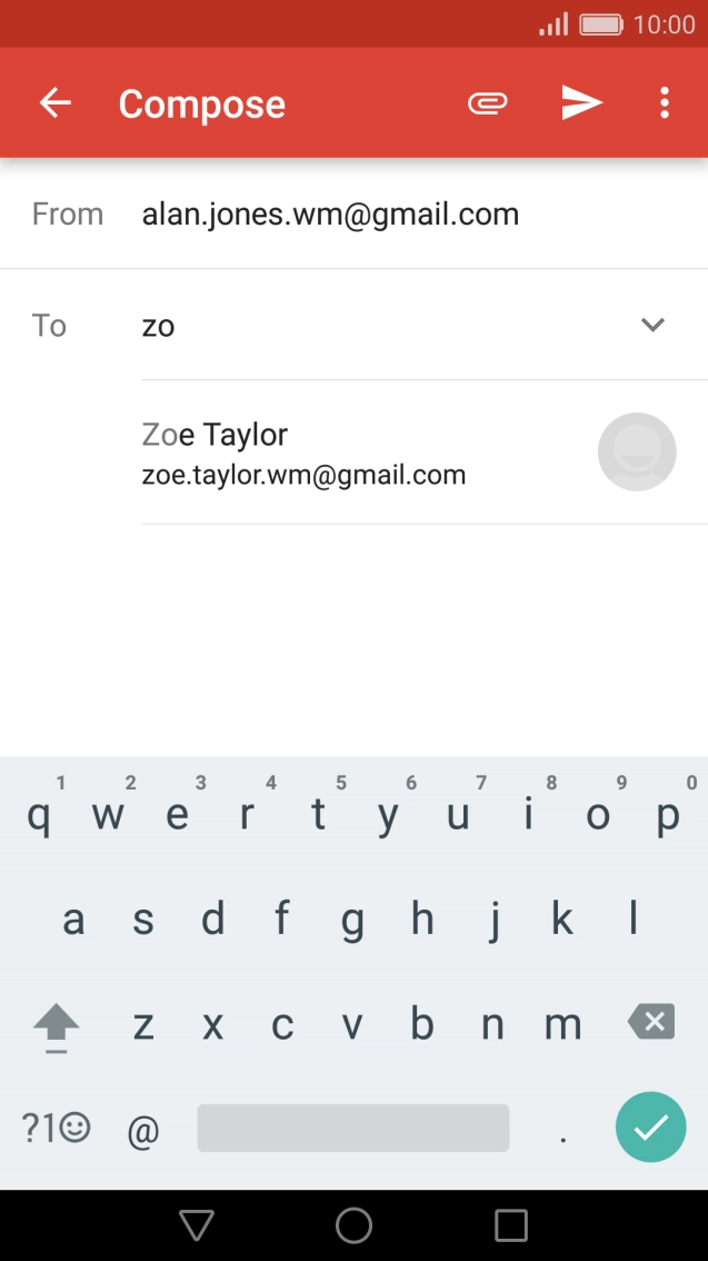 Press the required contact.