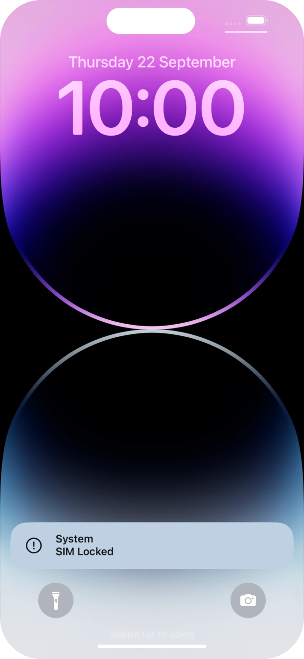 Slide your finger upwards starting from the bottom of the screen.