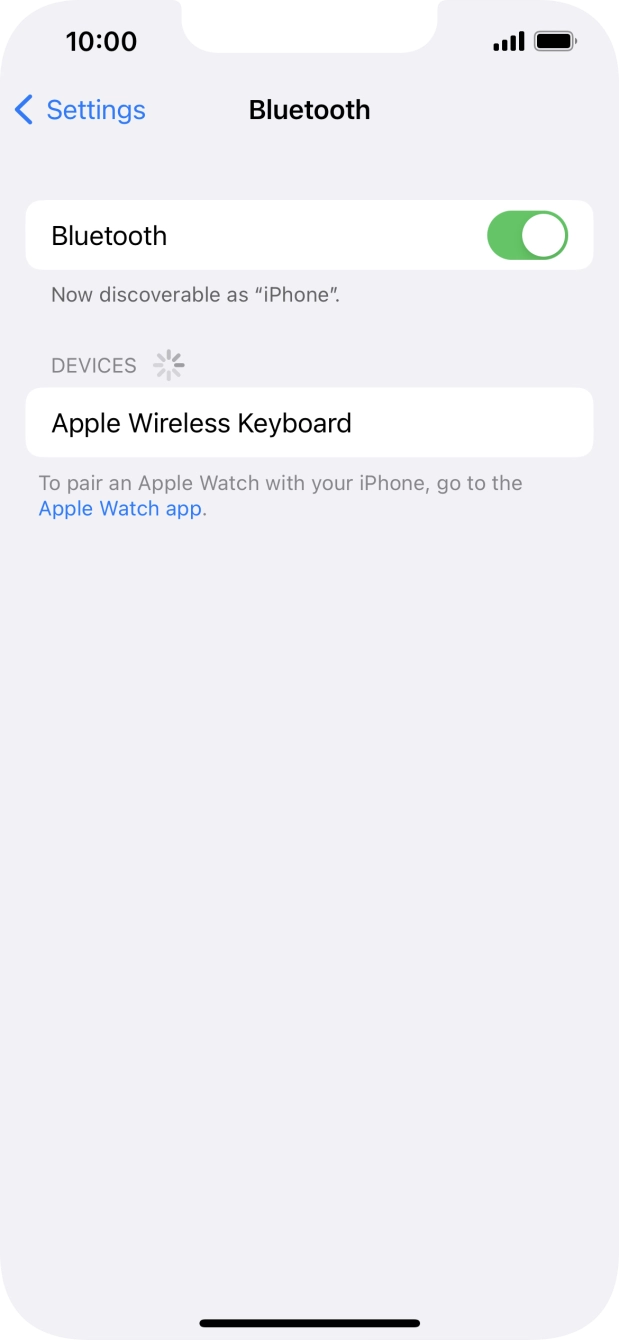 Press the required Bluetooth device and follow the instructions on the screen to pair the device with your phone.