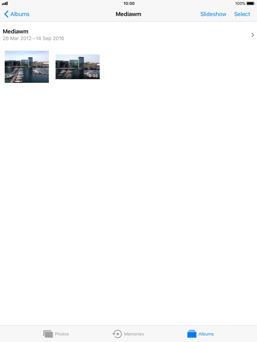 Go to the required folder and press the required picture or video clip.