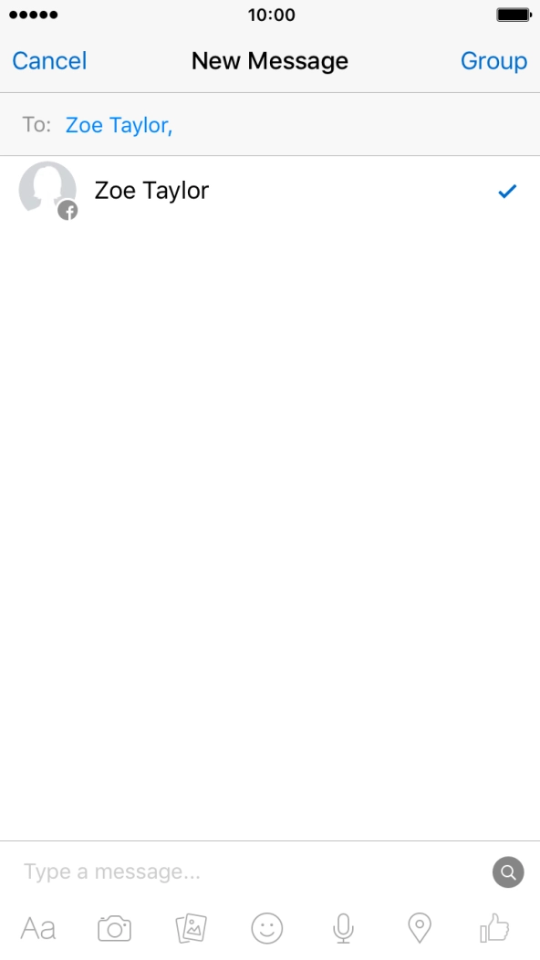 Press the text input field. Press the text input field.