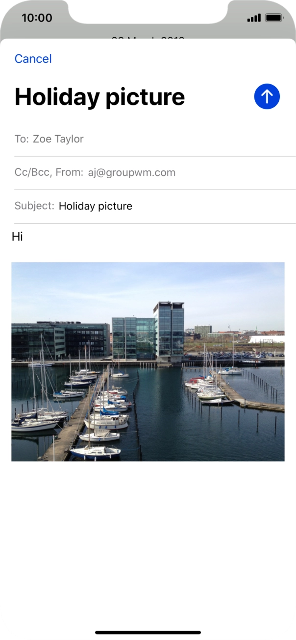 Press the send icon.