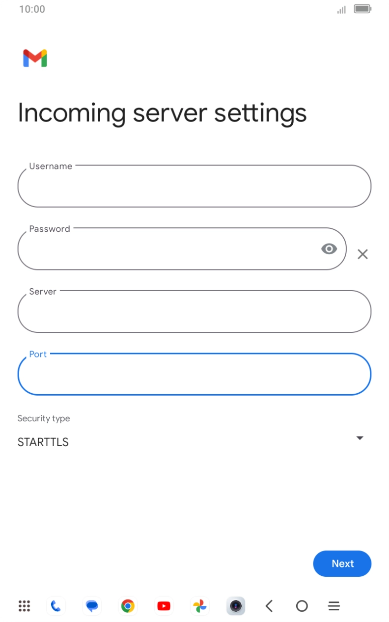 Press the drop down list below 