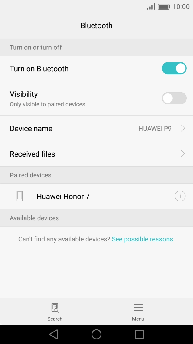 Press the Home key to return to the home screen.