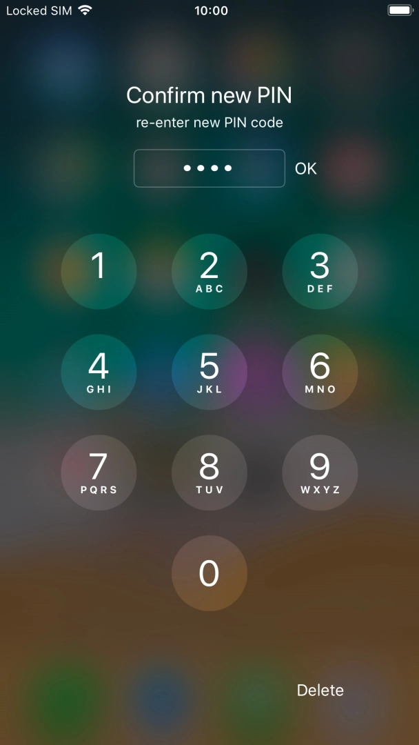 Key in the new PIN again and press OK. Key in the new PIN again and press OK.
