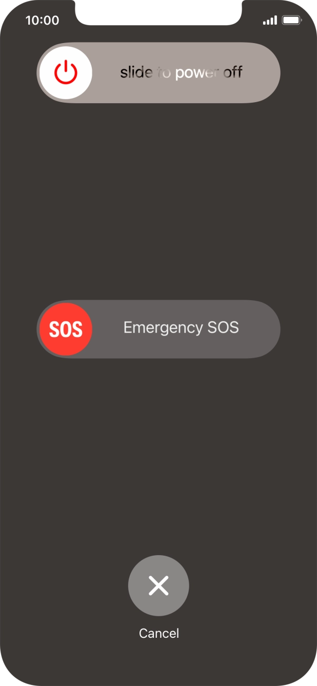 Press and drag the power off icon right.